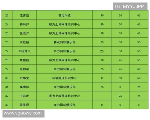 广州网球队以95分领跑挑战赛积分榜展现强大实力